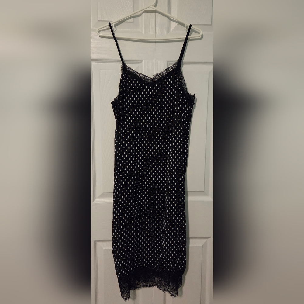 Free People Black and White Polka Dot Lingerie